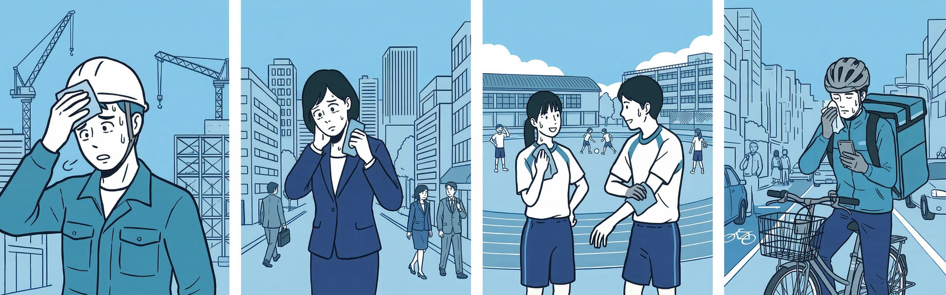 利用シーン：現場作業、外回り、スポーツ、アウトドア